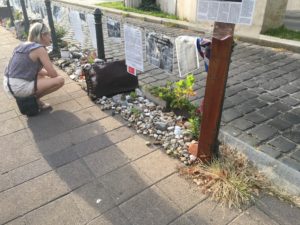 Figure 2: The Living Memorial, a response to the Hungarian monument. (Budapest, Hungary) Photo: Gabrielle Marzolf