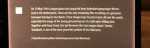One of two signs pertaining to trains during WWII