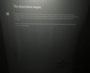 One of two signs pertaining to trains during WWII