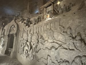 Reliefs made by miners. Path of Jesus Christ